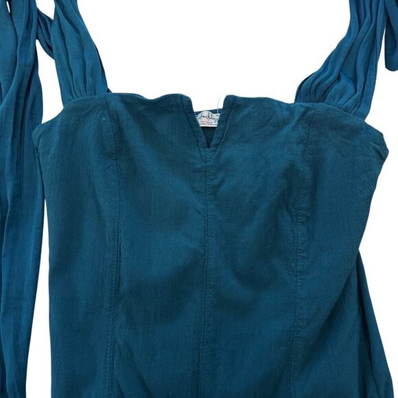 INTIMATELY FREE PEOPLE Lola Teal Bodysuit XS - Picture 3 of 8